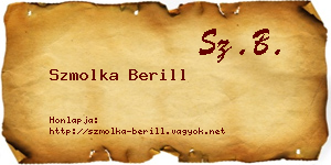 Szmolka Berill névjegykártya